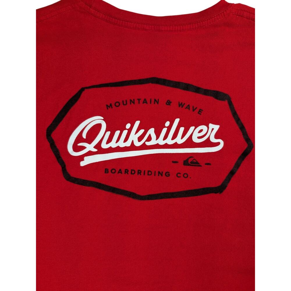 Quiksilver Mountain & Wave Boardriding Men Outdoors Red Snowboard Skating Grunge